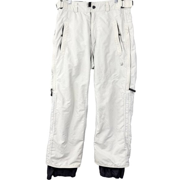 BURTON Universe Snowboard Ski Pants White Insulated Mesh Lined Men’s L - Picture 1 of 14